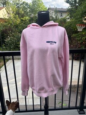 Pink White fox Hoodie